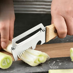 2pcs Stainless Steel Heavy-duty Peeler and Slicer with Wooden-like Handles and Reinforced Blade Design. Suitable for All Types of Fruits and Vegetables