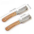 2pcs Stainless Steel Heavy-duty Peeler and Slicer with Wooden-like Handles and Reinforced Blade Design. Suitable for All Types of Fruits and Vegetables